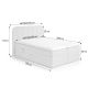 Električni boxspring krevet ROYAL sa spremnikom - 160x200 cm