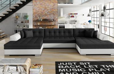 Kutna garnitura Vento s ležajem - 165x355x80 cm