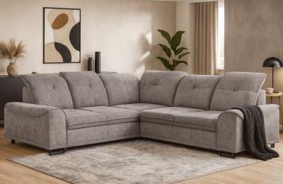 Kutna garnitura BOSS XL na razvlačenje sa spremnikom - 263x263x45 cm