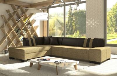 Kutna garnitura Porto II s ležajem i spremnikom - 216x278x74 cm