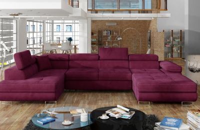 Kutna garnitura Rodrigo s ležajem i spremnikom - 202x345x90 cm