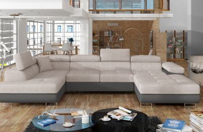 Kutna garnitura Rodrigo s ležajem i spremnikom - 202x345x90 cm