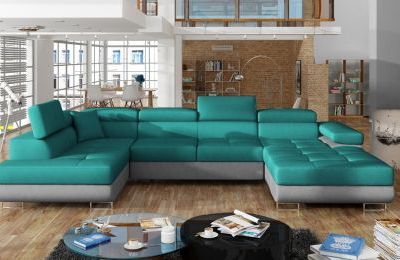 Kutna garnitura Rodrigo s ležajem i spremnikom - 202x345x90 cm