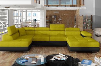 Kutna garnitura Rodrigo s ležajem i spremnikom - 202x345x90 cm