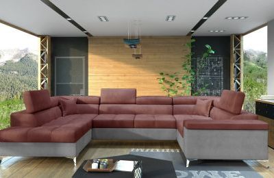 Kutna garnitura Thiago s ležajem i spremnikom - 202x350x90 cm