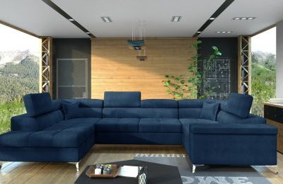 Kutna garnitura Thiago s ležajem i spremnikom - 202x350x90 cm