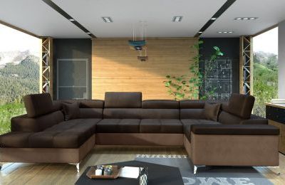 Kutna garnitura Thiago s ležajem i spremnikom - 202x350x90 cm