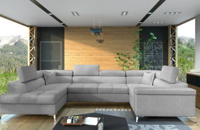 Kutna garnitura Thiago s ležajem i spremnikom - 202x350x90 cm