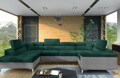 Kutna garnitura Thiago s ležajem i spremnikom - 202x350x90 cm