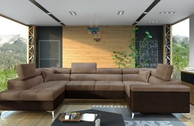 Kutna garnitura Thiago s ležajem i spremnikom - 202x350x90 cm