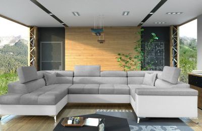 Kutna garnitura Thiago s ležajem i spremnikom - 202x350x90 cm