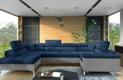 Kutna garnitura Thiago s ležajem i spremnikom - 202x350x90 cm