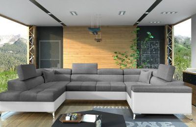 Kutna garnitura Thiago s ležajem i spremnikom - 202x350x90 cm