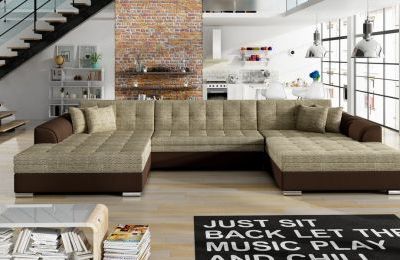 Kutna garnitura Vento s ležajem - 165x355x80 cm