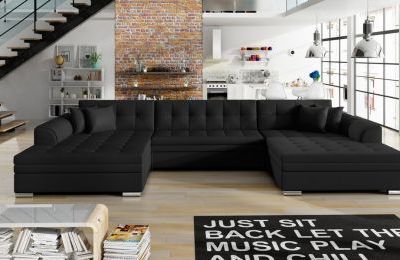 Kutna garnitura Vento s ležajem - 165x355x80 cm