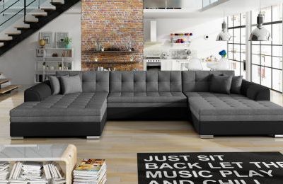 Kutna garnitura Vento s ležajem - 165x355x80 cm