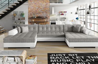 Kutna garnitura Vento s ležajem - 165x355x80 cm