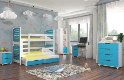 Dječja soba Rocco s krevetima na kat - više boja