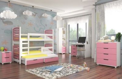 Dječja soba Rocco s krevetima na kat - više boja