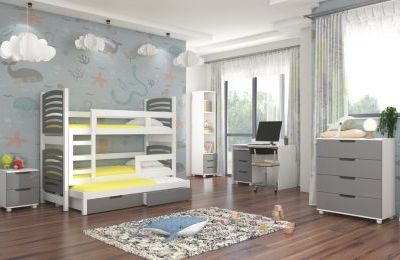 Dječja soba Rocco s krevetima na kat - više boja