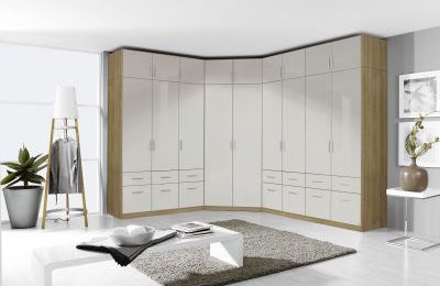 Veliki kutni ormar Celle - bijeli