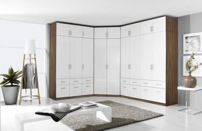 Veliki kutni ormar Celle - bijeli