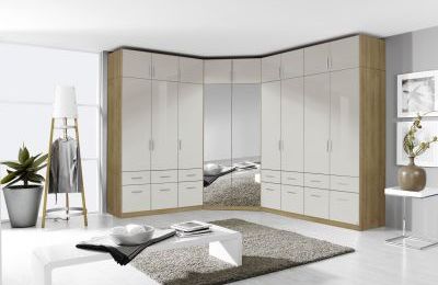 Veliki kutni ormar Celle - bijeli