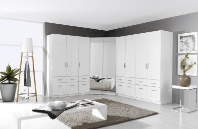 Veliki kutni ormar Celle - bijeli