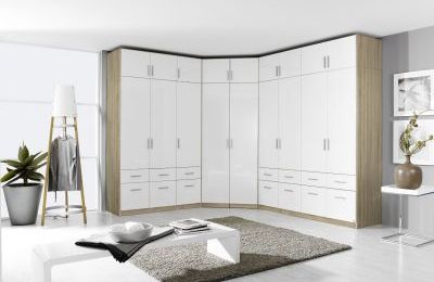 Veliki kutni ormar Celle - bijeli