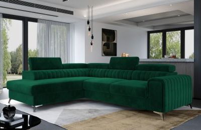 Kutna garnitura Laurence s ležajem i spremnikom - 205x275x98 cm