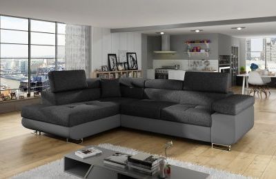 Kutna garnitura Anton s ležajem i spremnikom - 202x275x90 cm