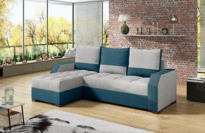 Kutna garnitura Aris s ležajem i spremnikom - 150x250x72 cm