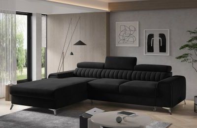 Kutna garnitura Grayson s ležajem i spremnikom - 205x275x98 cm