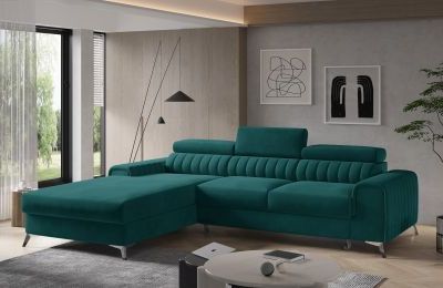 Kutna garnitura Grayson s ležajem i spremnikom - 205x275x98 cm