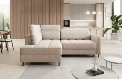 Kutna garnitura Barea na razvlačenje sa spremnikom 208x160 cm