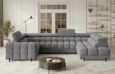 Kutna garnitura Fectory na razvlačenje sa spremnikom - 202x346x205 cm