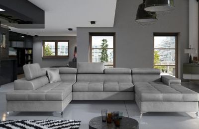 Kutna garnitura Eduardo s ležajem i spremnikom - 202x345x90 cm