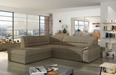 Kutna garnitura Elano s ležajem i spremnikom - 212x255x90 cm