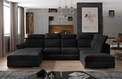 Kutna garnitura Evanell s ležajem i spremnikom - 210x330x102 cm