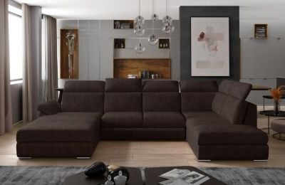 Kutna garnitura Evanell s ležajem i spremnikom - 210x330x102 cm