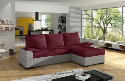 Kutna garnitura Lusso s ležajem i univerzalnim kutem - 160x245x90 cm