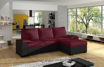 Kutna garnitura Lusso s ležajem i univerzalnim kutem - 160x245x90 cm