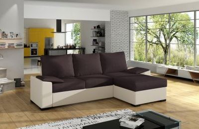 Kutna garnitura Lusso s ležajem i univerzalnim kutem - 160x245x90 cm