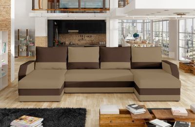 Kutna garnitura Marion s ležajem i spremnikom - 146x307x146 cm