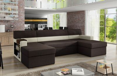 Kutna garnitura Markos s ležajem i spremnikom - 159x310x90 cm