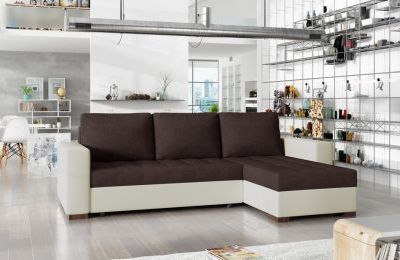 Kutna garnitura Newark s ležajem i spremnicima - 150x237x90 cm
