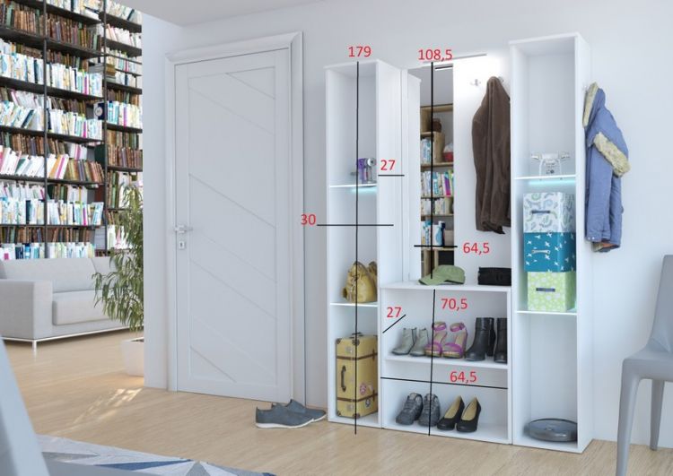 Garderoba dimensions