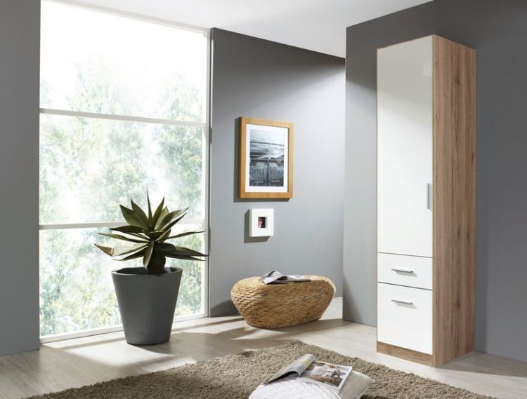 Korpus Druck Eiche Sanremo hell + Fronte Alpinweiß