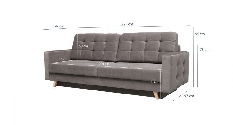 vegas kanapa wymiary