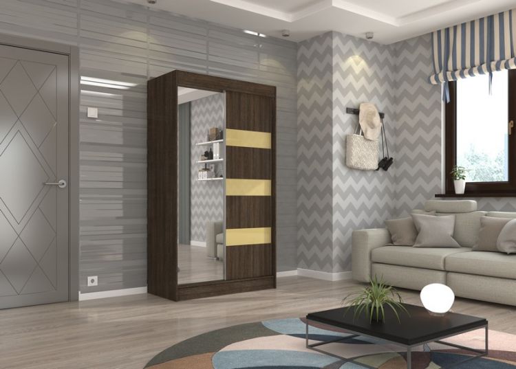 Wenge+Vanilla lacobel+mirror (120) (Tra16)